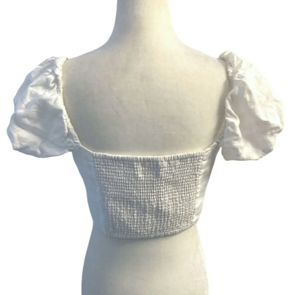 Wilfred Wander Linen Blouse In White Size M - Picture 10 of 12